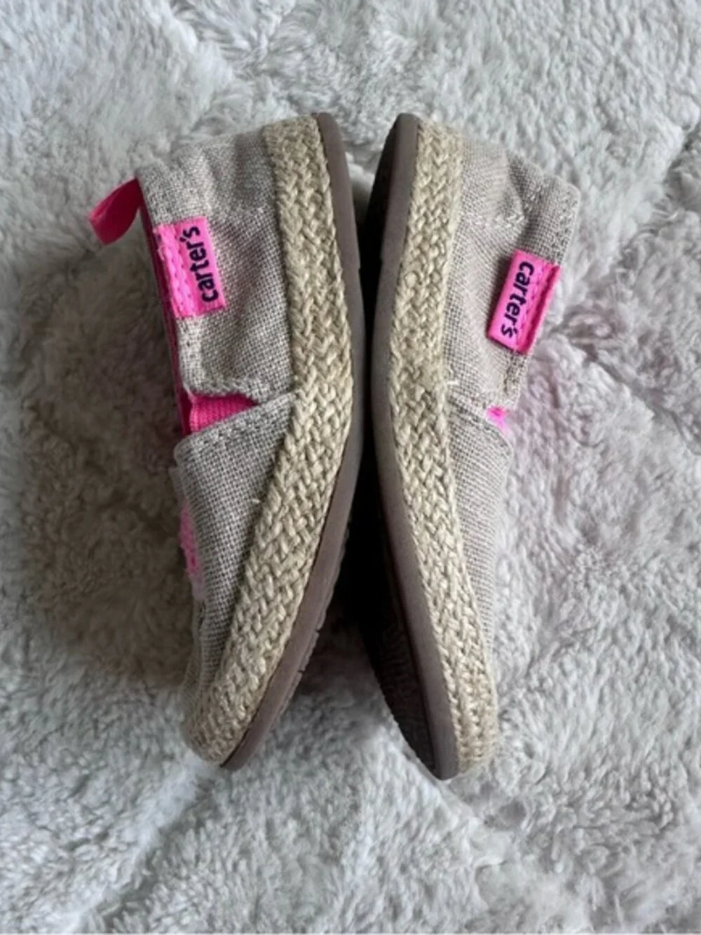 Carters | Cream and Pink Ice Cream Cone Ari Espadrille Shoes | Size 5 Toddler